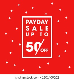 Modern Payday Sale Up To 50 % Logo, Badge, Illustration, Vector