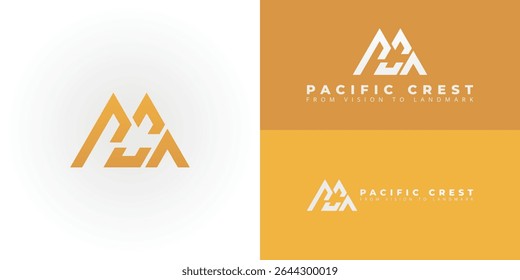 Modern PC emblem for Construction and Real Estate, depicting ambition and high standards. Ideal for innovative builders, real estate investors, or property developers. Clean, versatile vector.