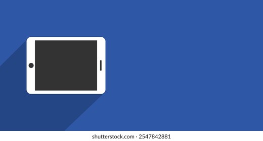 Modern pc mockup with text space background, smartphone tablat mockup isolated on blue background. computer mockup and phone device mockup for ui ux app and website presentation.Stock Vector.