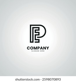 Modern PE EP Lettermark Logo Design for Corporate Branding.