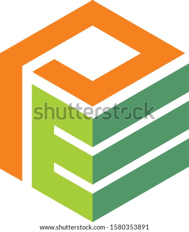 modern PE logo design for technology companies, business finance, business consultancy, sports, fitness centers, building contractors, real estate, internet, computers