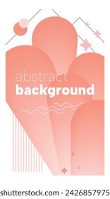 Modern peach vertical background with gradient. Colorful liquid cover for poster, banner, flyer and presentation. Modern gradient for screens and mobile applications. Vector image.