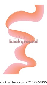 Modern peach vertical background with gradient and waves. Colorful liquid cover for poster, banner, flyer and presentation. Modern gradient for screens and mobile applications. Vector image.