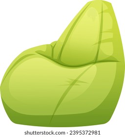 Modern pear chair on transparent background. Vector illustration in cartoon style