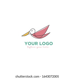 MODERN PELICAN BIRD LOGO DESIGN