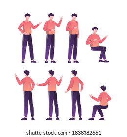 modern people character vector flat style design. isolated on white background