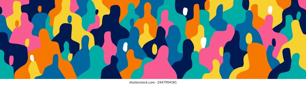  Modern People Communication  Abstract Vector Illustration  Multicolored Background