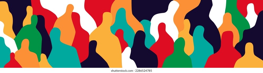 
modern people , men and women abstract silhouettes vector illustration , background design element