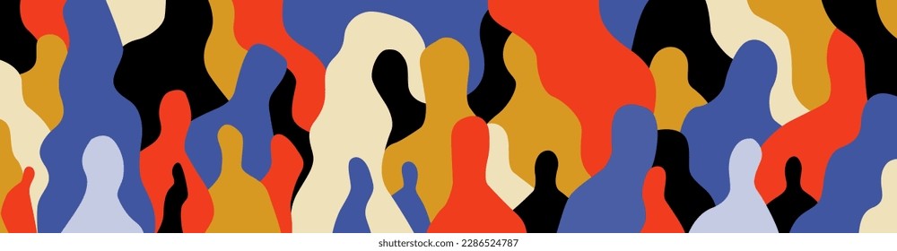 
modern people , men and women abstract silhouettes vector illustration , background design element