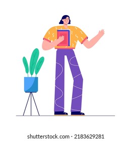 Modern people reading book, learning. Set of characters enjoying their hobbies, leisure. Vector illustration in flat cartoon style.