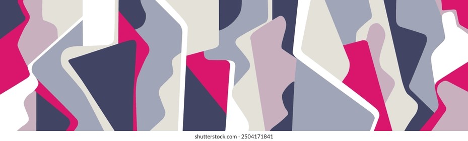 Modern People Technology Abstract Background , Horizontal Multicolored Vector Illustration