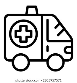 Modern person icon outline vector. Emergency rescue. Alarm patient