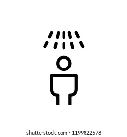 Modern person shower icon