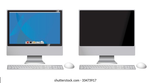 Modern personal computer vector