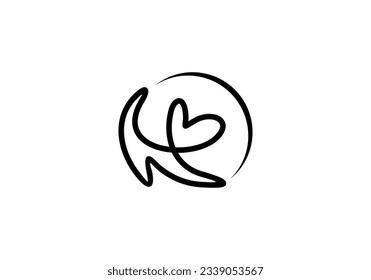 modern pet health illustration vector logo	
