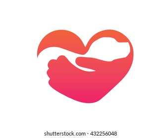 Modern Pet Logo - Love Dog Shelter