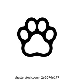 Modern Pet Paw Logo – Isolated Vector Silhouette