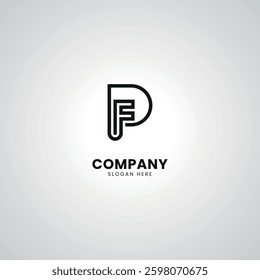 Modern PF FP Lettermark Logo Design for Corporate Branding
