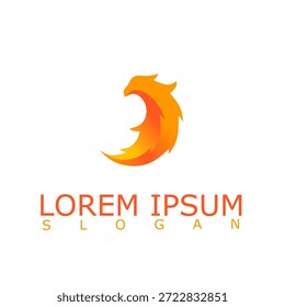Logotipo moderno de la llama del fénix con estilo del gradiente. Ideal para branding, identidad de inicio, diseño de logotipo, ícono de App, Elementos de interfaz de usuario, materiales de marketing y visuales comerciales profesionales