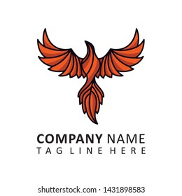 modern phoenix logo design vector