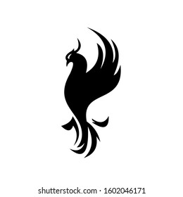 Modern Phoenix Logo Illustration In White Isolated Background, icon symbol business,