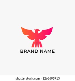modern phoenix logo template vector design