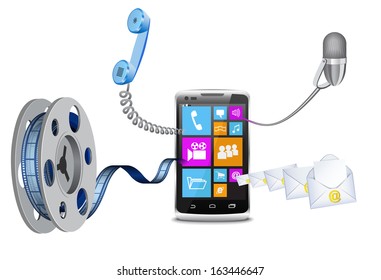 Modern phone and its features.