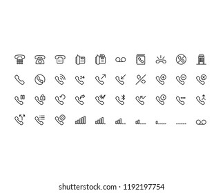 Modern phone icon set 