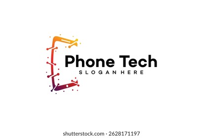 Modern Phone logo symbol vector illustration design
