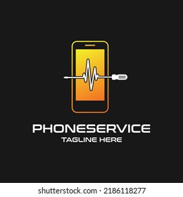 Modern phone service logo design creative inspiration