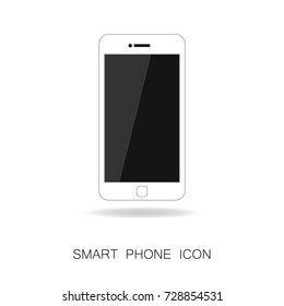 Modern Phone. Vector Illustration. Flat Style Icon Isolated on White Background.