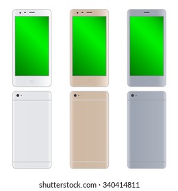 Modern phones set. Colorfull