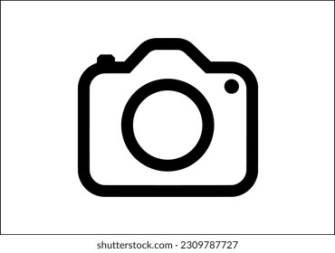 Cámara fotográfica moderna DSLR reflector de lente única digital sin espejos vectores aislados 