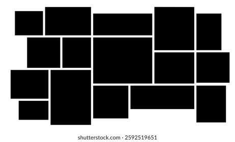 Modern photo frame mockup. Templates for collages. EPS10 vector illustration.