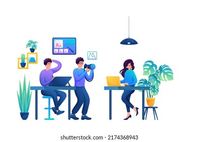 Fotografía moderna para crear una imagen en una red social Concepto de diseño web.