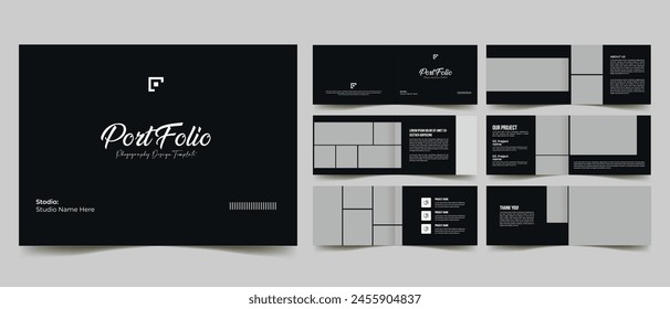 modern photography landscape portfolio layout design for photo collection portfolio brochure