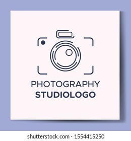 Modern Photography Studio Flat Logo 