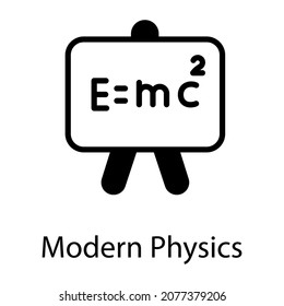 Modern physics in solid style editable vector 