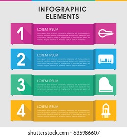 Modern piano infographic template. infographic design with piano icons includes . can be used for presentation, diagram, annual report, web design.