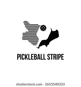 A modern pickleball logo featuring a pickleball ball and racket within the outline of Hamminkeln. Perfect for teams, clubs, and sporting events