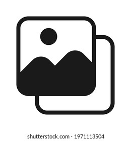 Modern picture icon. Vector illustration. Color editable