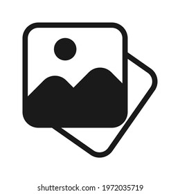 Modern picture icon. Vector illustration. Color editable