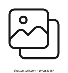Modern picture icon. Vector illustration. Color editable