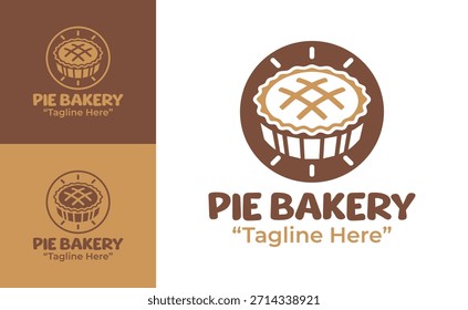 Un moderno logotipo de pastelería de pasteles adecuado para las pastelerías contemporáneas y la marca de postres.