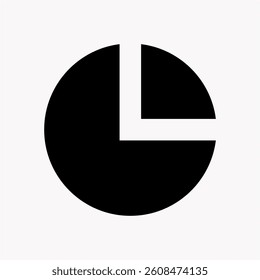 Modern Pie Chart Icon – Flat Data Visualization Vector Illustration