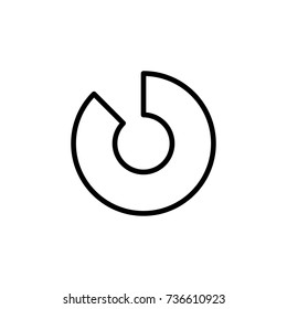 Modern pie chart line icon. Premium pictogram isolated on a white background. Vector illustration. Stroke high quality symbol. Pie chart icon in modern line style.