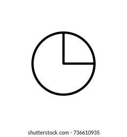 Modern pie chart line icon. Premium pictogram isolated on a white background. Vector illustration. Stroke high quality symbol. Pie chart icon in modern line style.