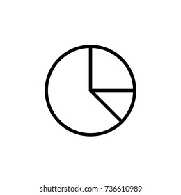Modern pie chart line icon. Premium pictogram isolated on a white background. Vector illustration. Stroke high quality symbol. Pie chart icon in modern line style.