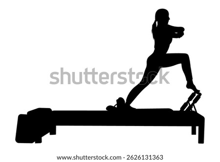 Modern Pilates with Props. Vector Style