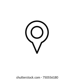 Modern pin line icon. Premium pictogram isolated on a white background. Vector illustration. Stroke high quality symbol. Map pin icon in modern line style.